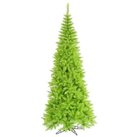 VICKERMAN 6.5 ft. x 34 in. Lime Slim Fir Christmas Tree with 948 Tips K162565